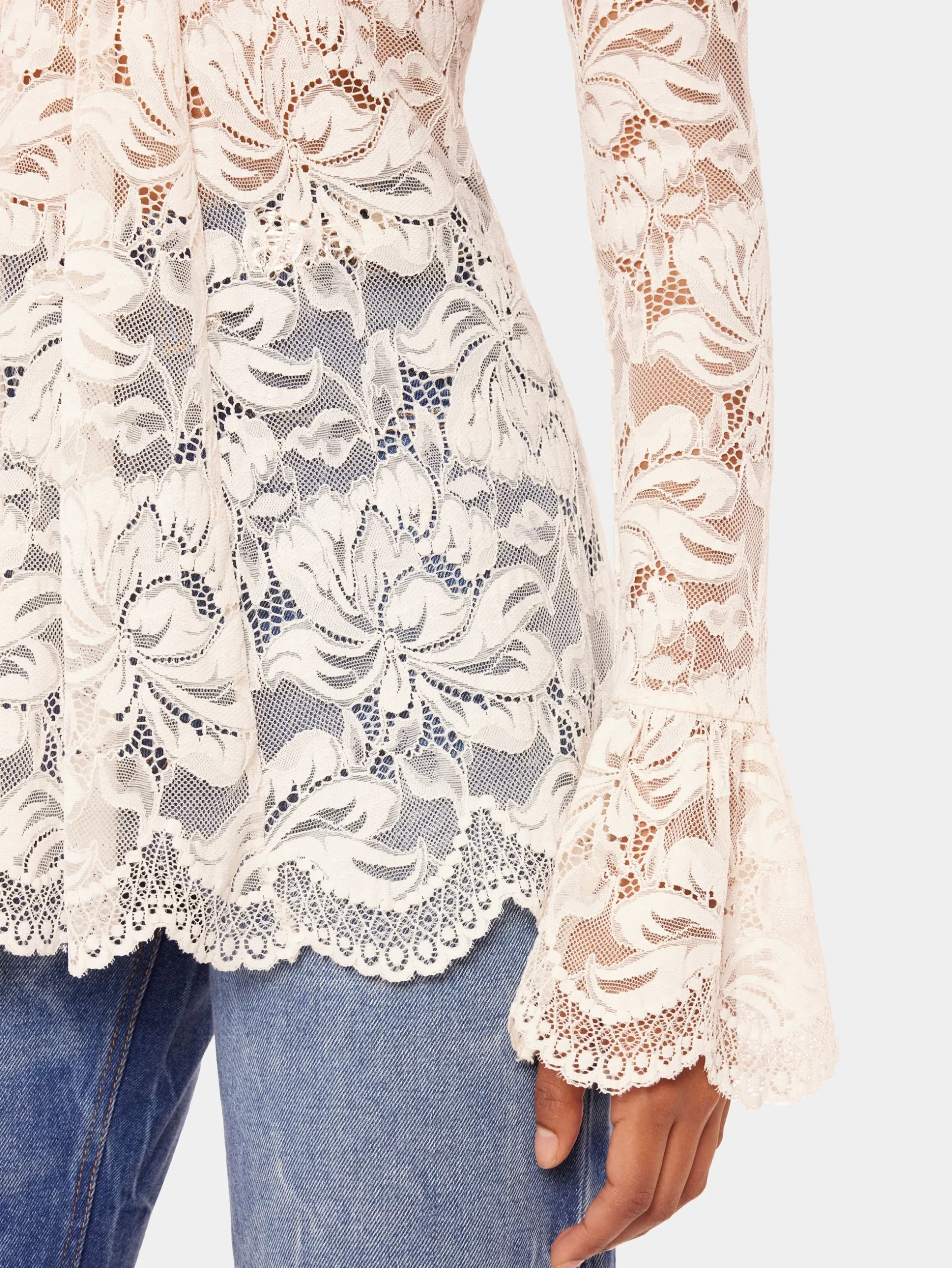 Pleated lace top | Rabanne Best