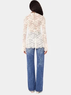 Pleated lace top | Rabanne Best