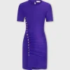 Purple drapé pression mini dress | Rabanne Best Sale
