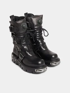x NEW ROCK BLACK BOOTS | Rabanne Fashion