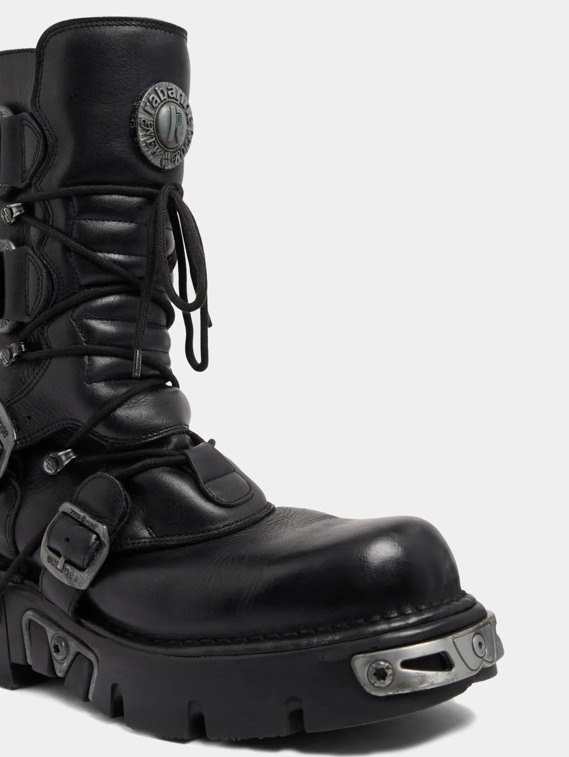 x NEW ROCK BLACK BOOTS | Rabanne Fashion