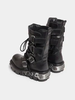 x NEW ROCK BLACK BOOTS | Rabanne Fashion