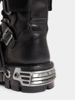 x NEW ROCK BLACK BOOTS | Rabanne Fashion