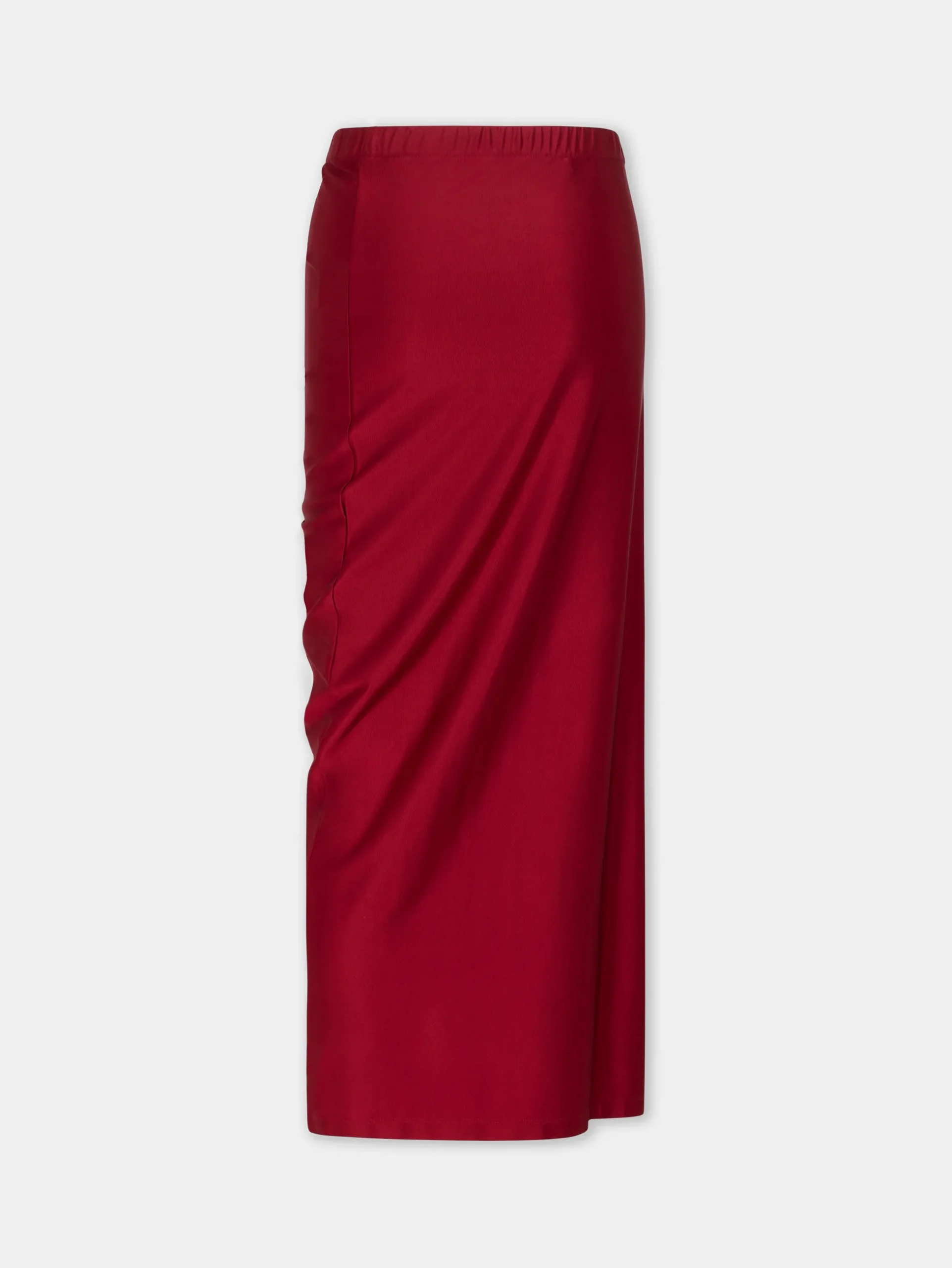 RED LONG DRAPED SKIRT IN JERSEY | Rabanne Cheap