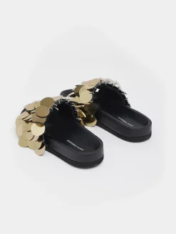 sequin-embellished slides | Rabanne Shop