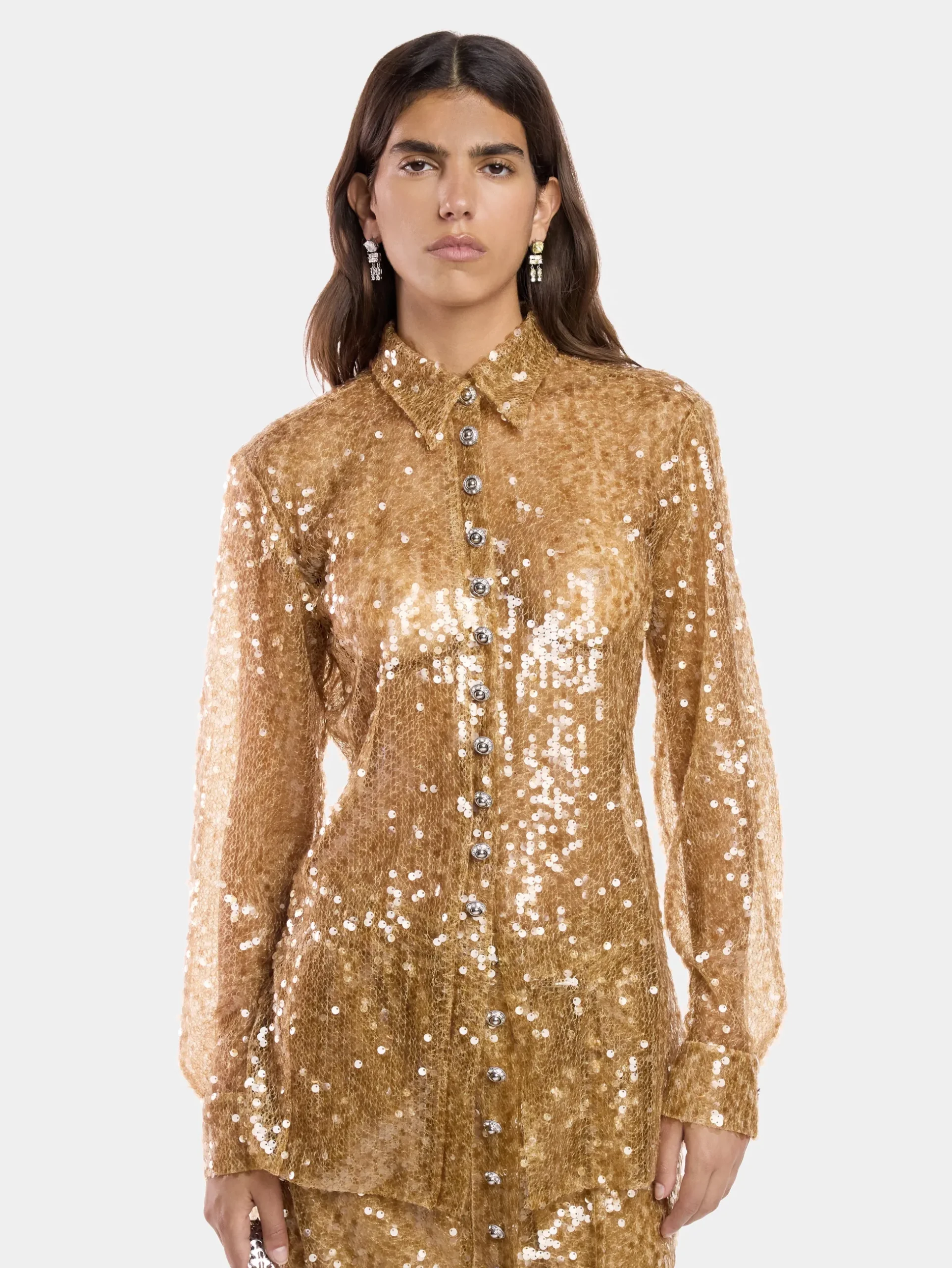 SEQUIN-EMBROIDERED SHIRT | Rabanne Shop