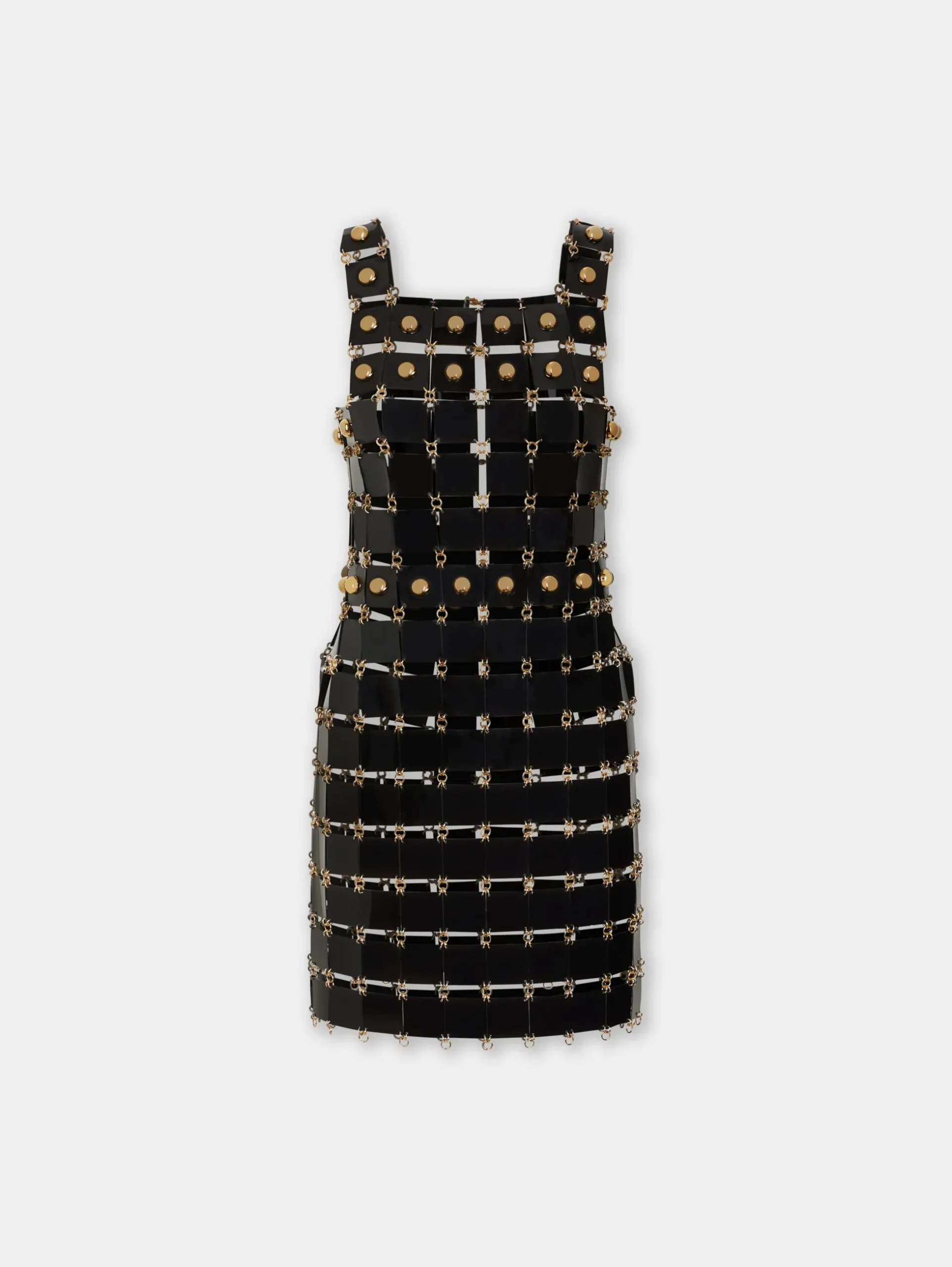 SHORT DRESS IN RHODOID ASSEMBLY | Rabanne Online