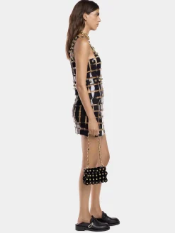 SHORT DRESS IN RHODOID ASSEMBLY | Rabanne Online