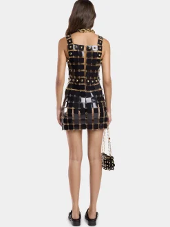 SHORT DRESS IN RHODOID ASSEMBLY | Rabanne Online