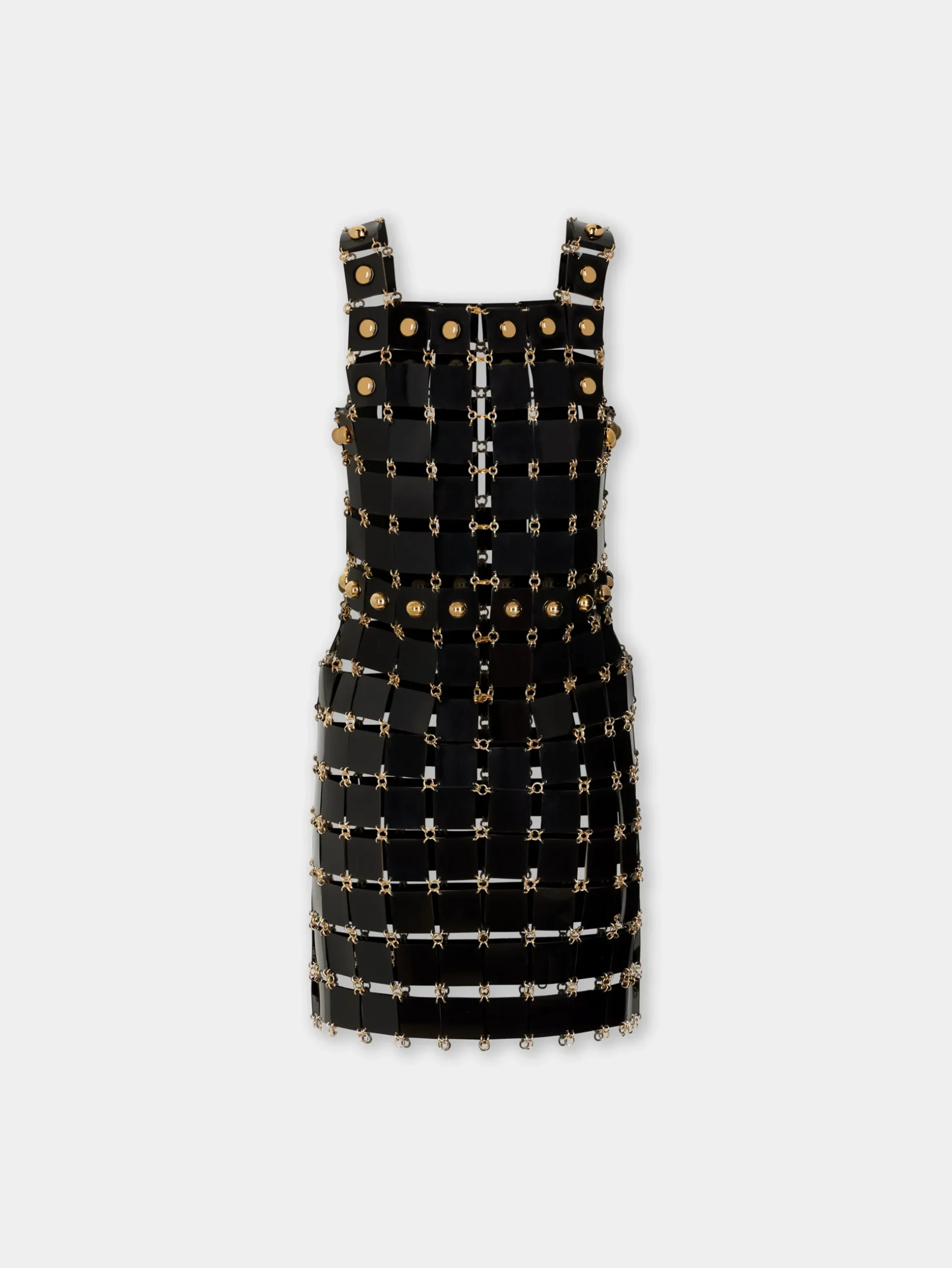 SHORT DRESS IN RHODOID ASSEMBLY | Rabanne Online