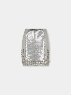 SHORT SKIRT IN MESH | Rabanne Online
