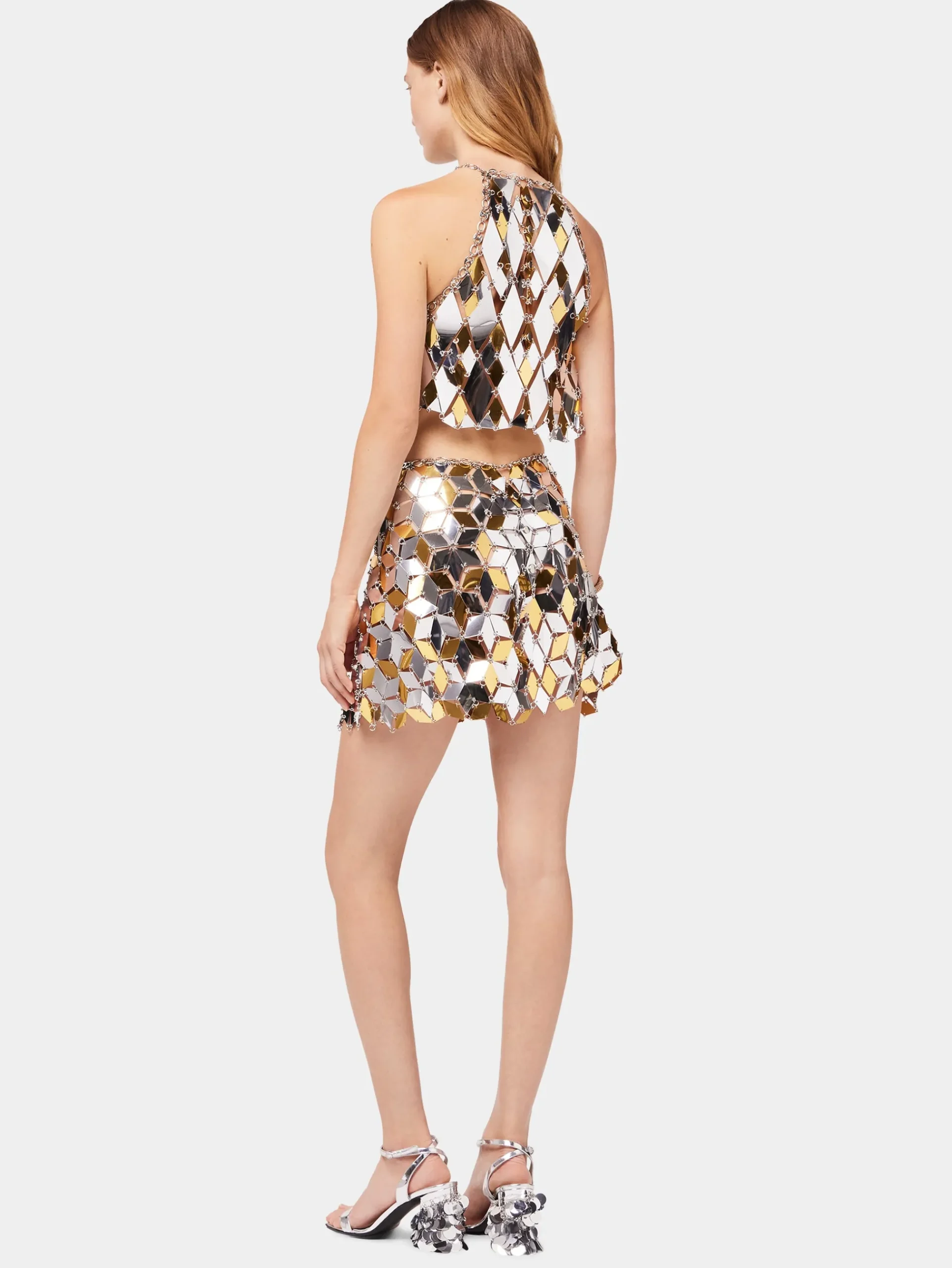 Short sparkle discs rhombic skirt | Rabanne Discount
