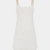 Short white pleated chiffon dress | Rabanne Online
