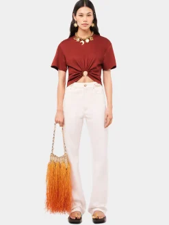 Signature off white jeans with 1969 discs | Rabanne Hot