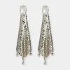 Silver chainmail earrings with crystals | Rabanne Hot