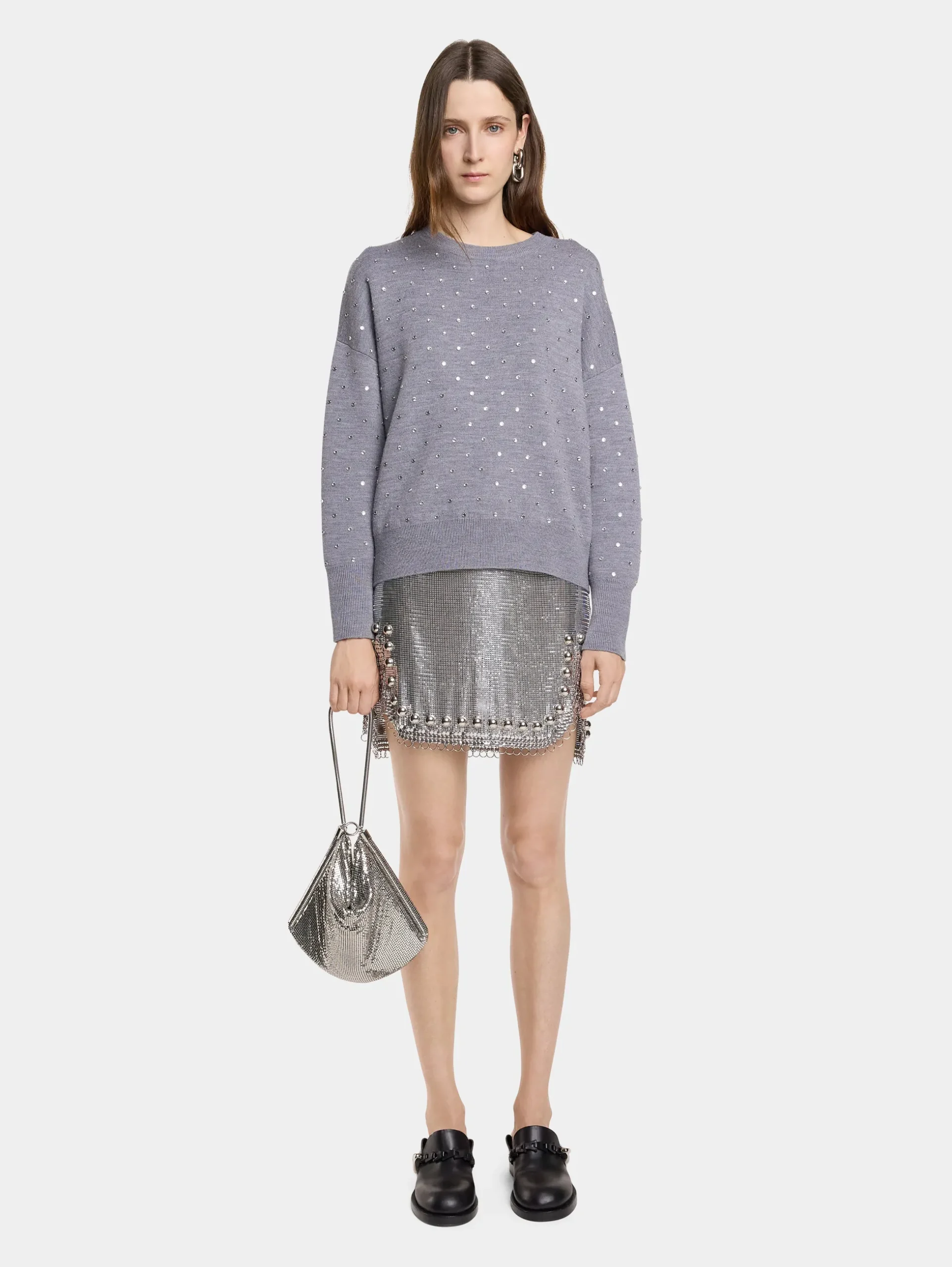 Silver chainmail pocket bag | Rabanne Online