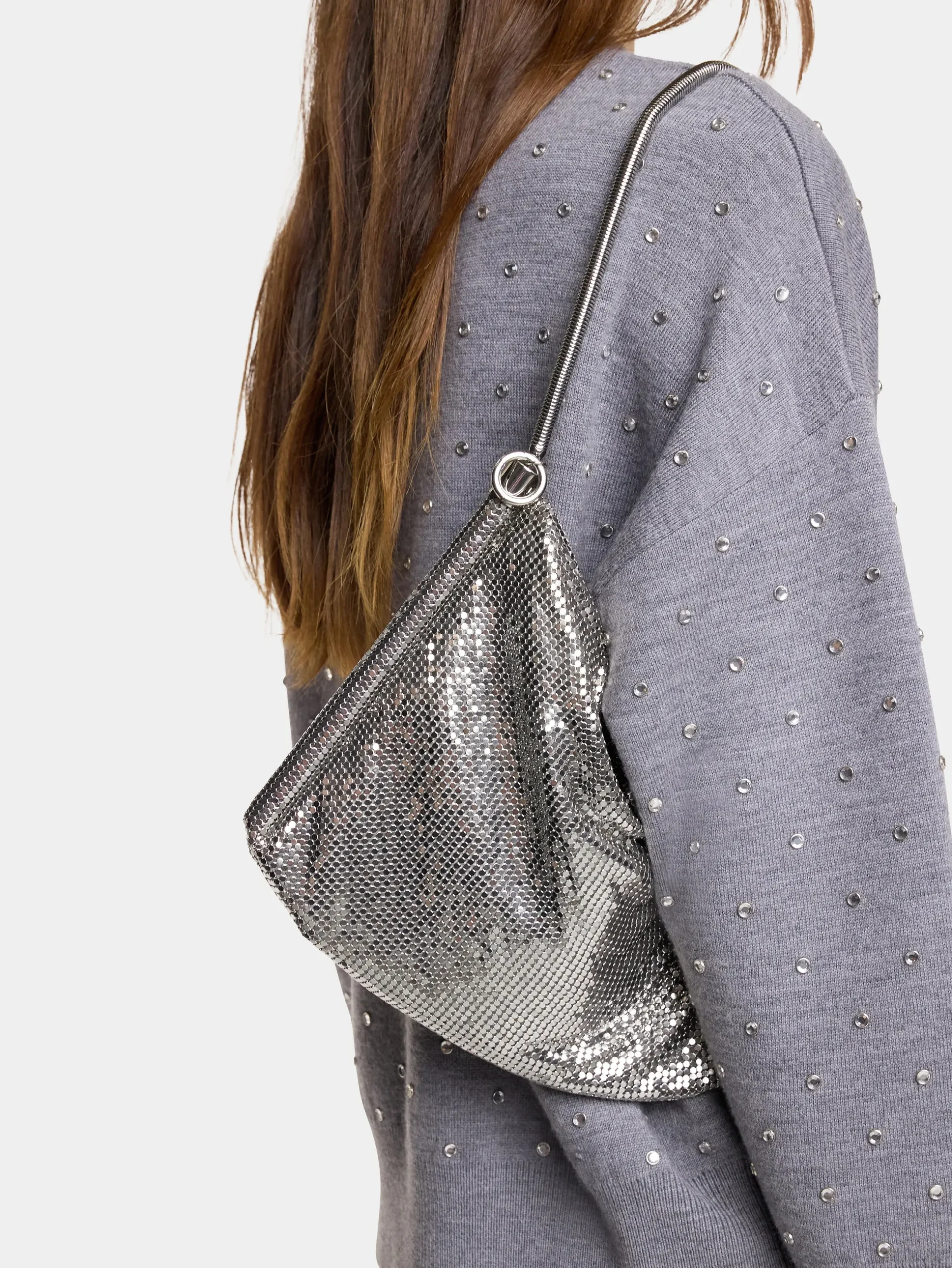 Silver chainmail pocket bag | Rabanne Online