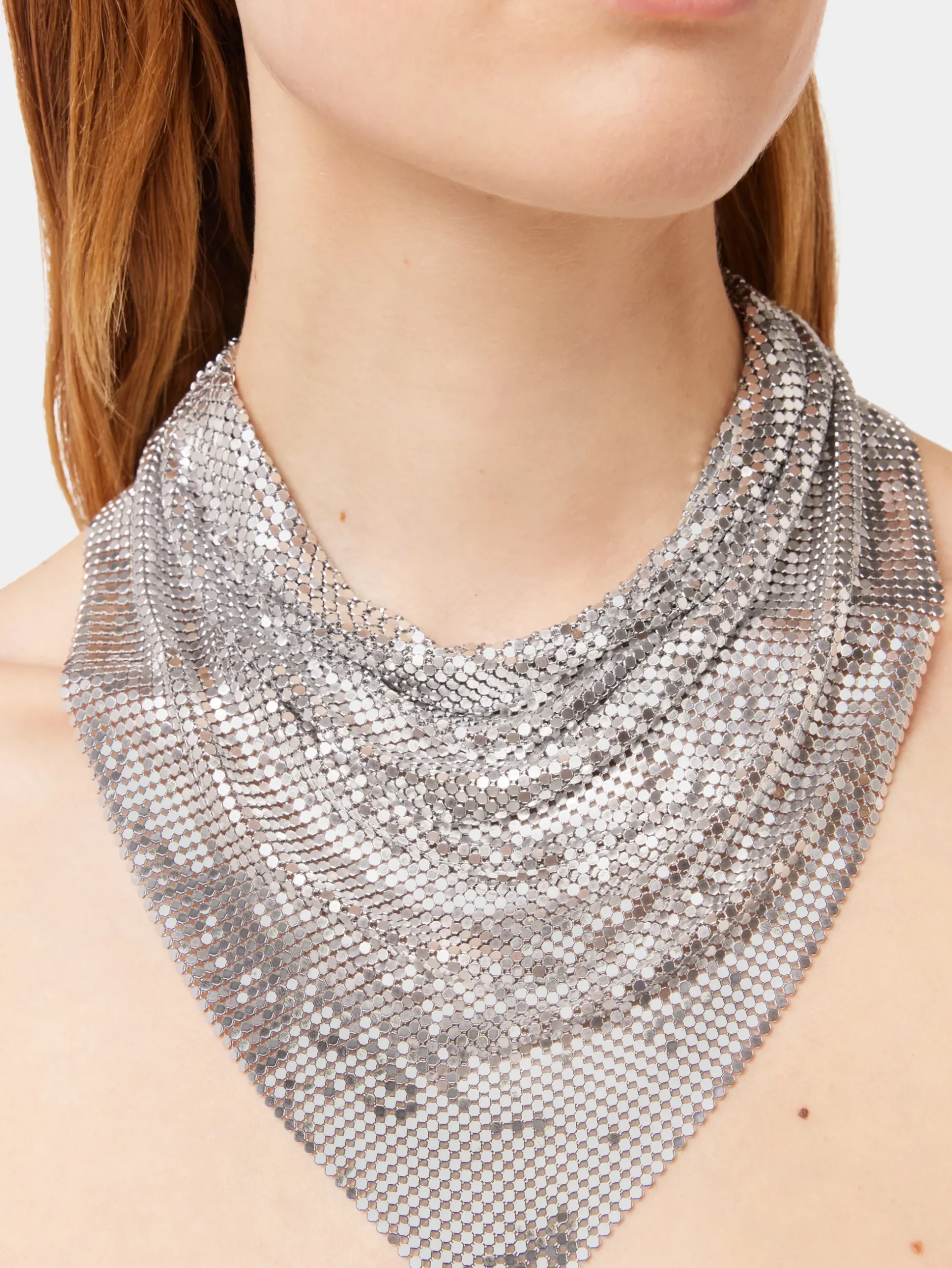 Silver chainmail Scarf | Rabanne Hot