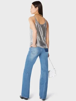 Silver chainmail top | Rabanne New