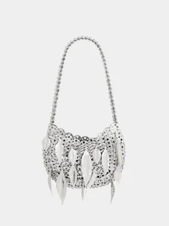 1969 SILVER MOON BAG METALLIC LEAVES | Rabanne Online