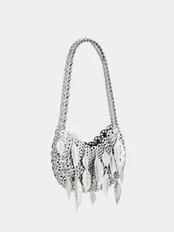 1969 SILVER MOON BAG METALLIC LEAVES | Rabanne Online