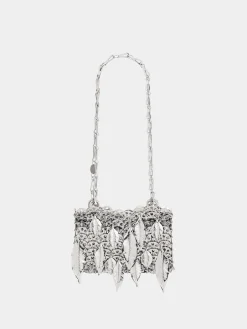 1969 SILVER NANO BAG METALLIC LEAVES | Rabanne Store