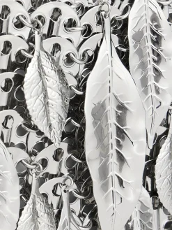 1969 SILVER NANO BAG METALLIC LEAVES | Rabanne Store