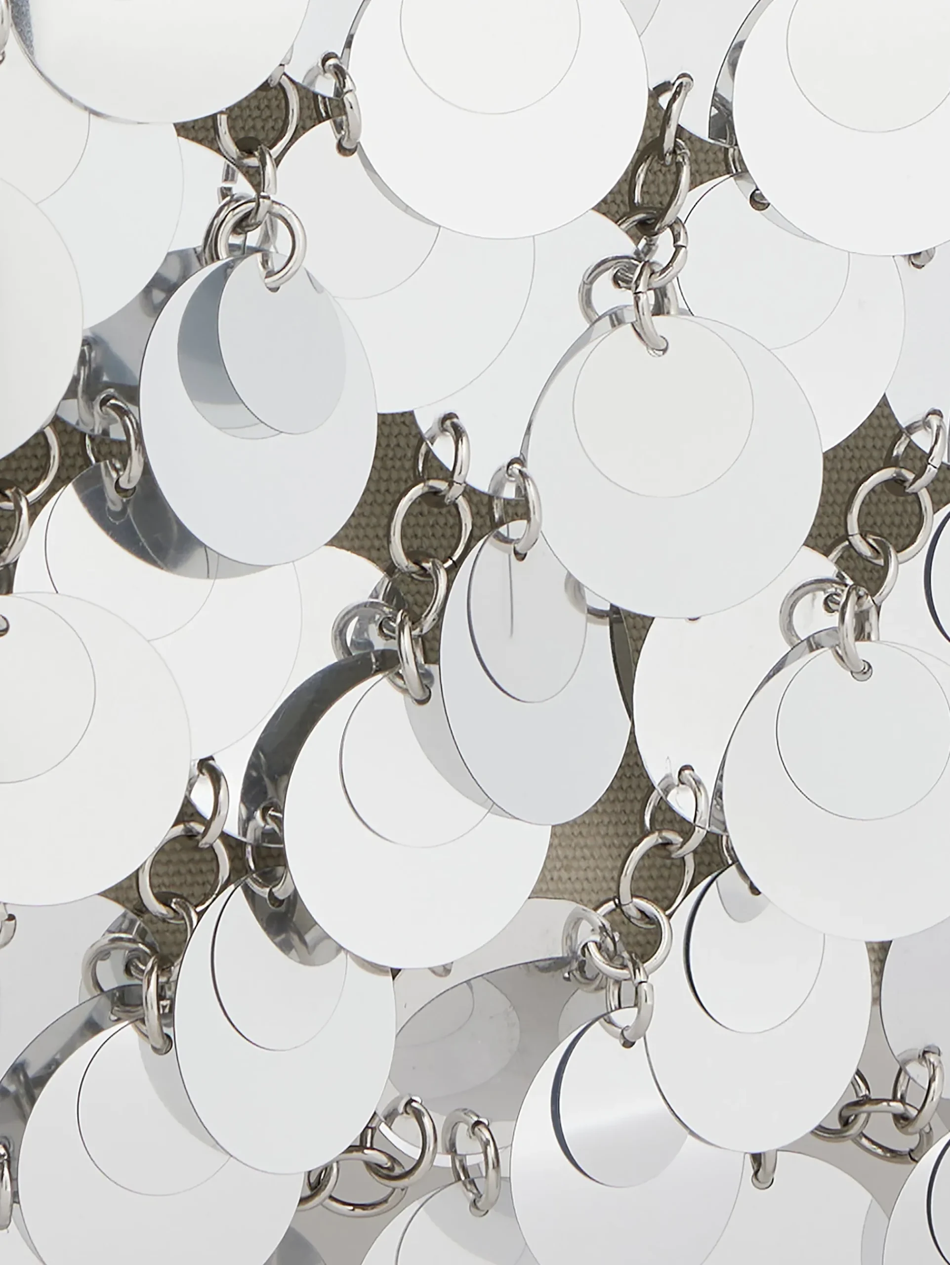 silver sparkle discs Large bag | Rabanne New