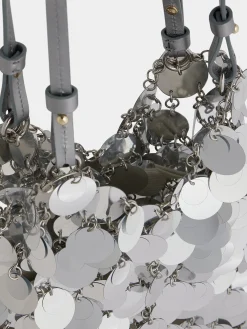 silver sparkle discs Large bag | Rabanne New