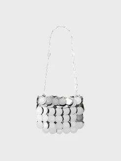 silver Sparkle discs nano bag | Rabanne Best