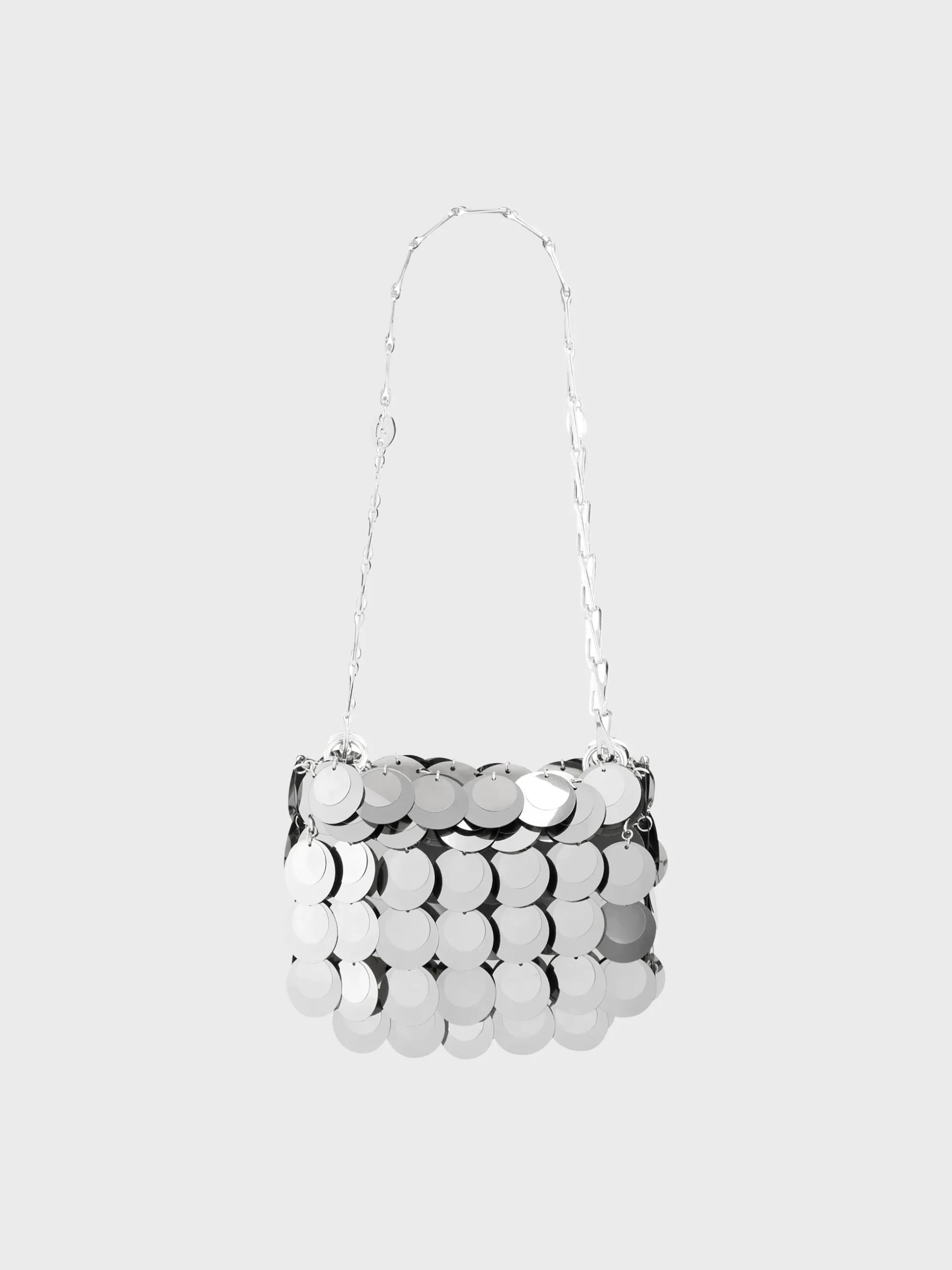 silver Sparkle discs nano bag | Rabanne Best