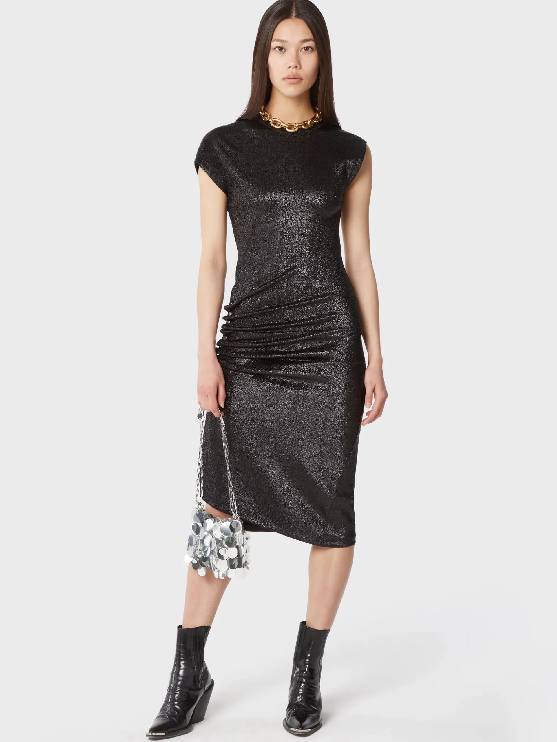 silver Sparkle discs nano bag | Rabanne Best