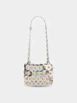 SILVER SPARKLE NANO SPHERE BAG | Rabanne Sale
