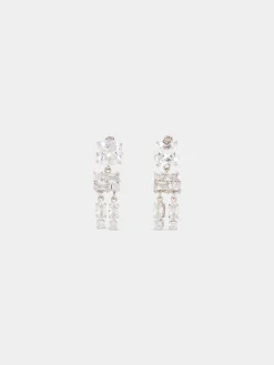 SILVER STRASS EARRINGS | Rabanne Discount