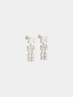 SILVER STRASS EARRINGS | Rabanne Discount