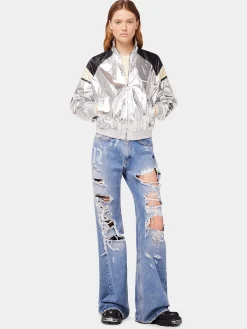 Silver turtleneck jacket | Rabanne Flash Sale