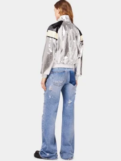 Silver turtleneck jacket | Rabanne Flash Sale