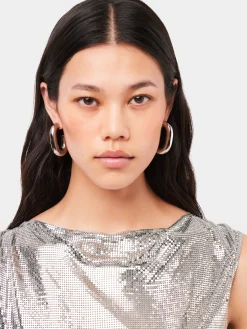 Silver XL Link Earrings | Rabanne Clearance