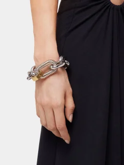SILVER/GOLD XL LINK BRACELET | Rabanne Hot