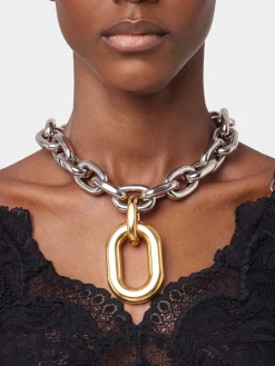 SILVER/GOLD XL LINK NECKLACE | Rabanne Online