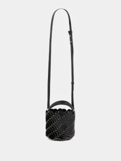 Small Black bucket Paco bag in leather | Rabanne New