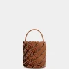 Small Cognac bucket Paco bag in leather | Rabanne Clearance