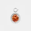 Small Oval charm with orange crystal | Rabanne Fashion