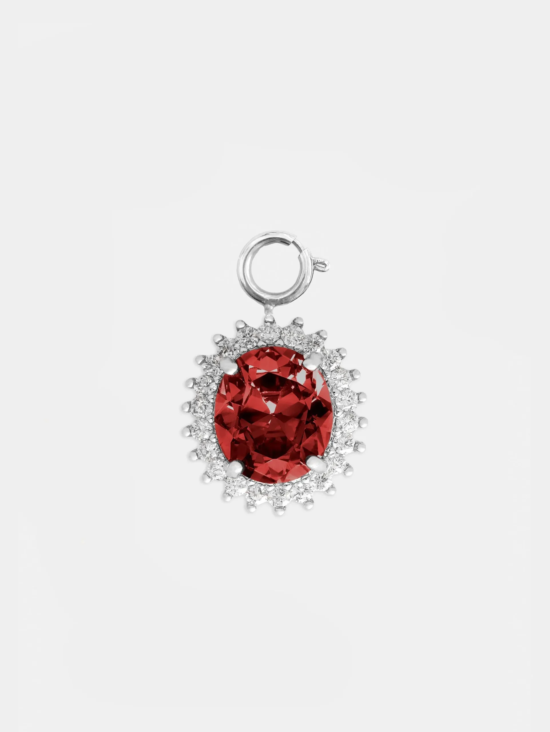Small Oval charm with ruby red crystal | Rabanne Store