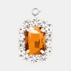 Squared charm with orange crystal | Rabanne Shop