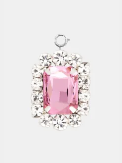 Squared charm with pink crystal | Rabanne Cheap