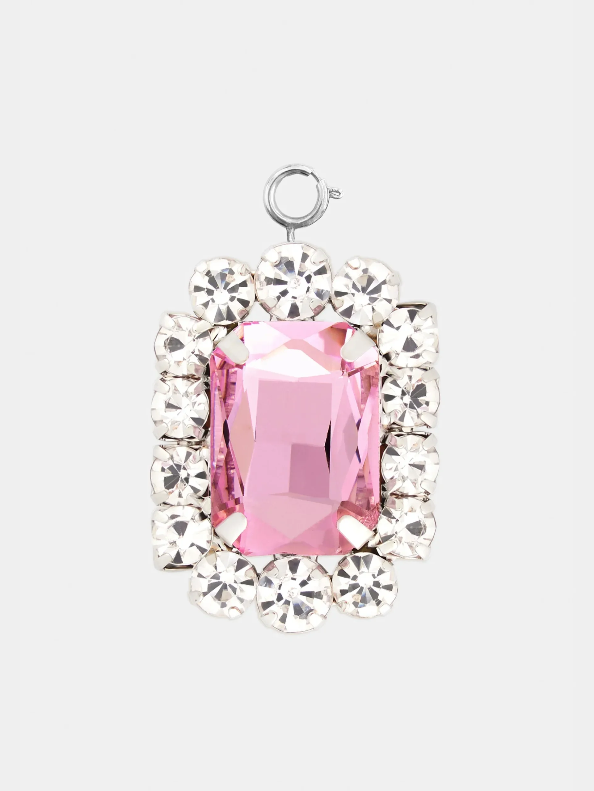 Squared charm with pink crystal | Rabanne Cheap