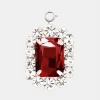 Squared charm with ruby red crystal | Rabanne Store