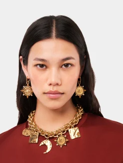 Sun date necklace with fantasy medals | Rabanne Online