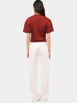 Terracotta T-Shirt with piercing signature | Rabanne Flash Sale